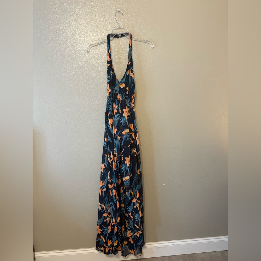 Floral Halter Maxi Dress - Picture 4 of 4